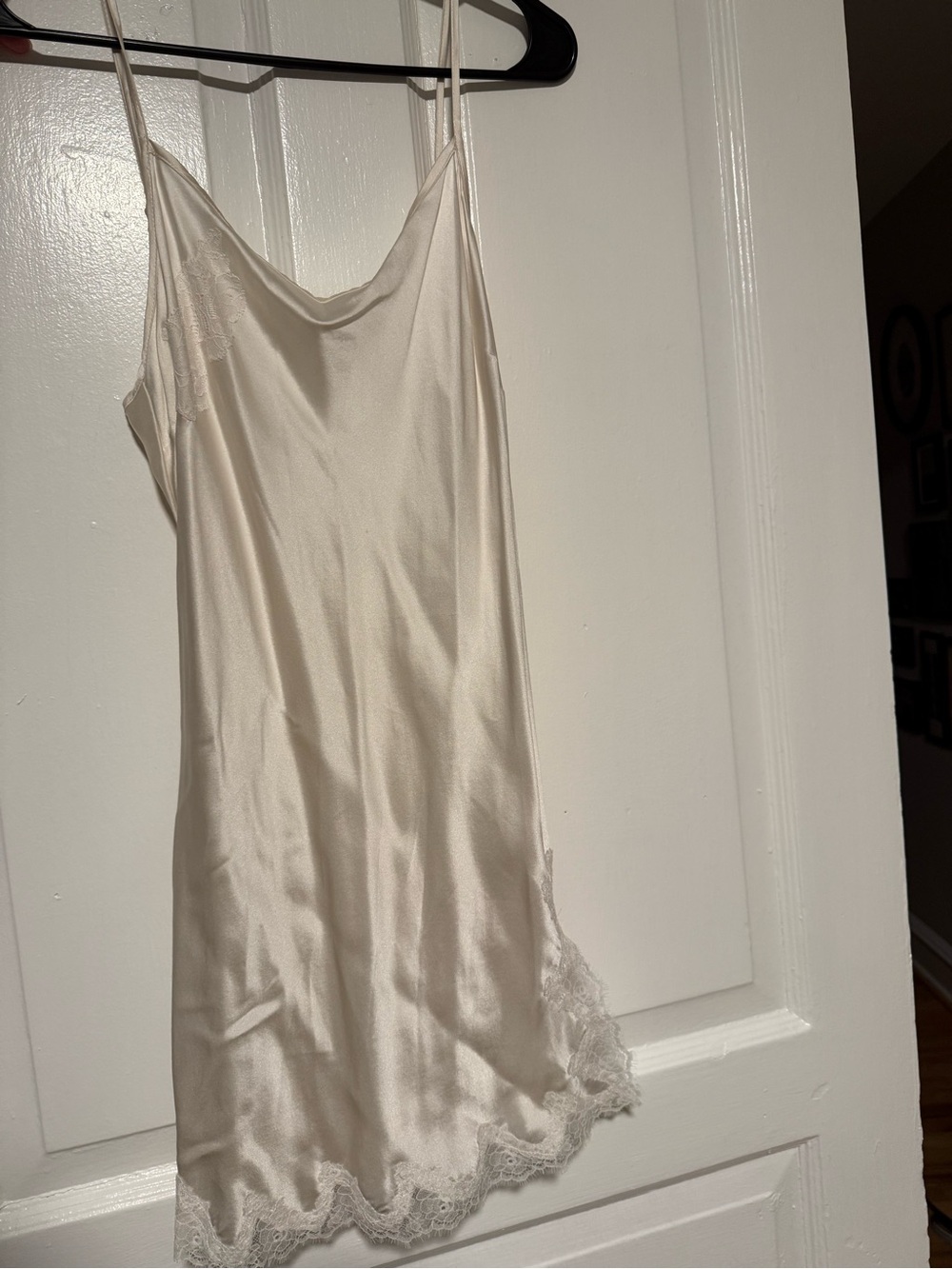 Victoria secret atelier Silky Lace-Trim Slip Dress in Champagne bridal